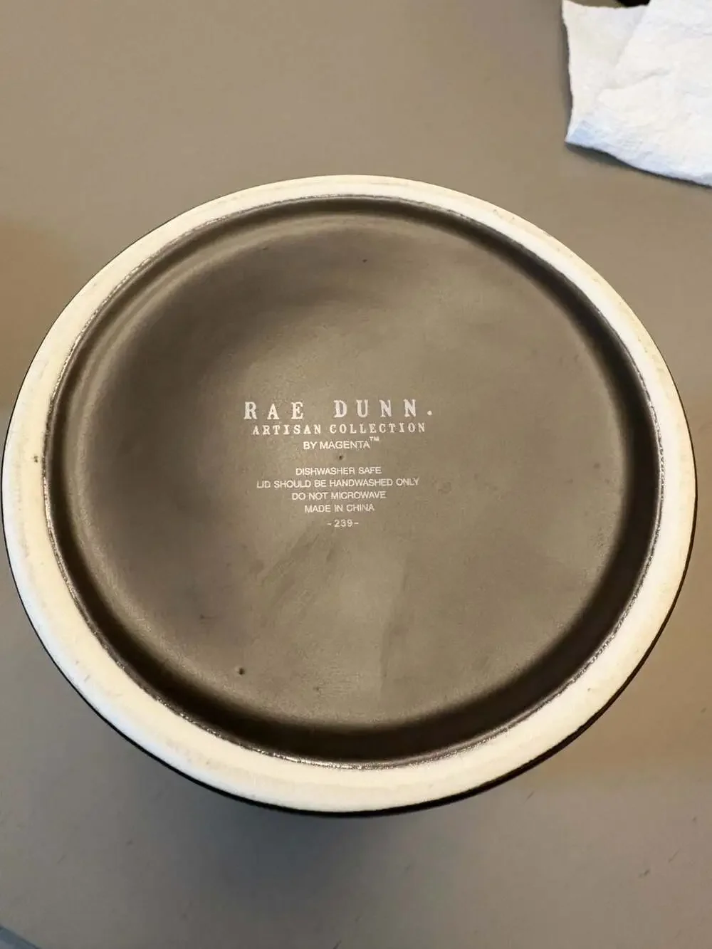 Rae Dunn Black Halloween BOO! Canister with Ghost Print